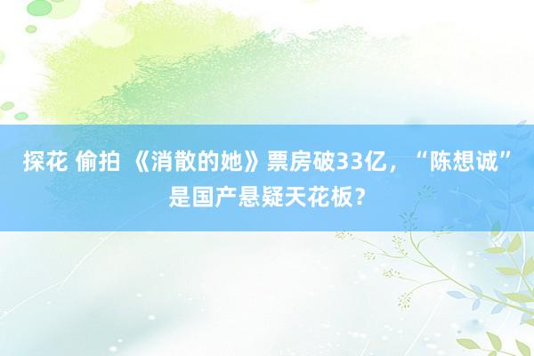 探花 偷拍 《消散的她》票房破33亿，“陈想诚”是国产悬疑天花板？